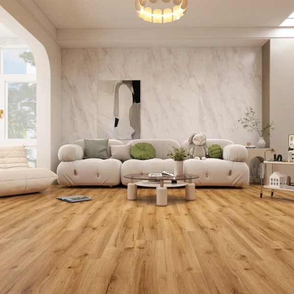 SPC Plank Caramel Oak 690 в интериор Caramel Oak PL 690 в интериор