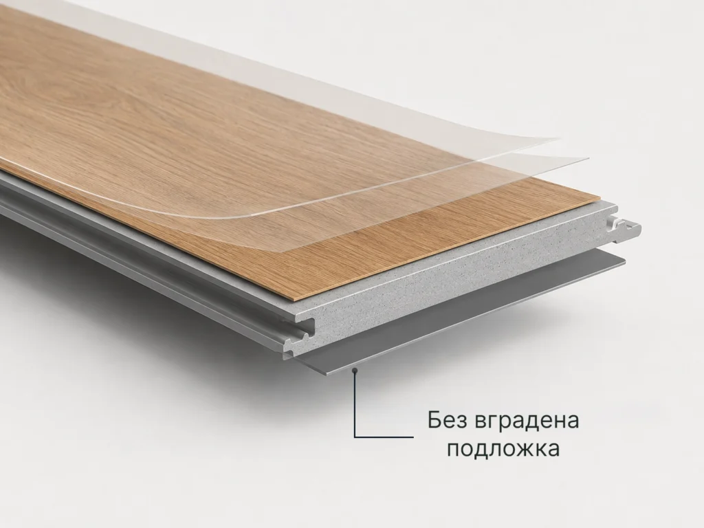 без вградена подложка